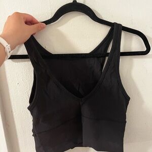 Lululemon Black Ribbed Tank Top